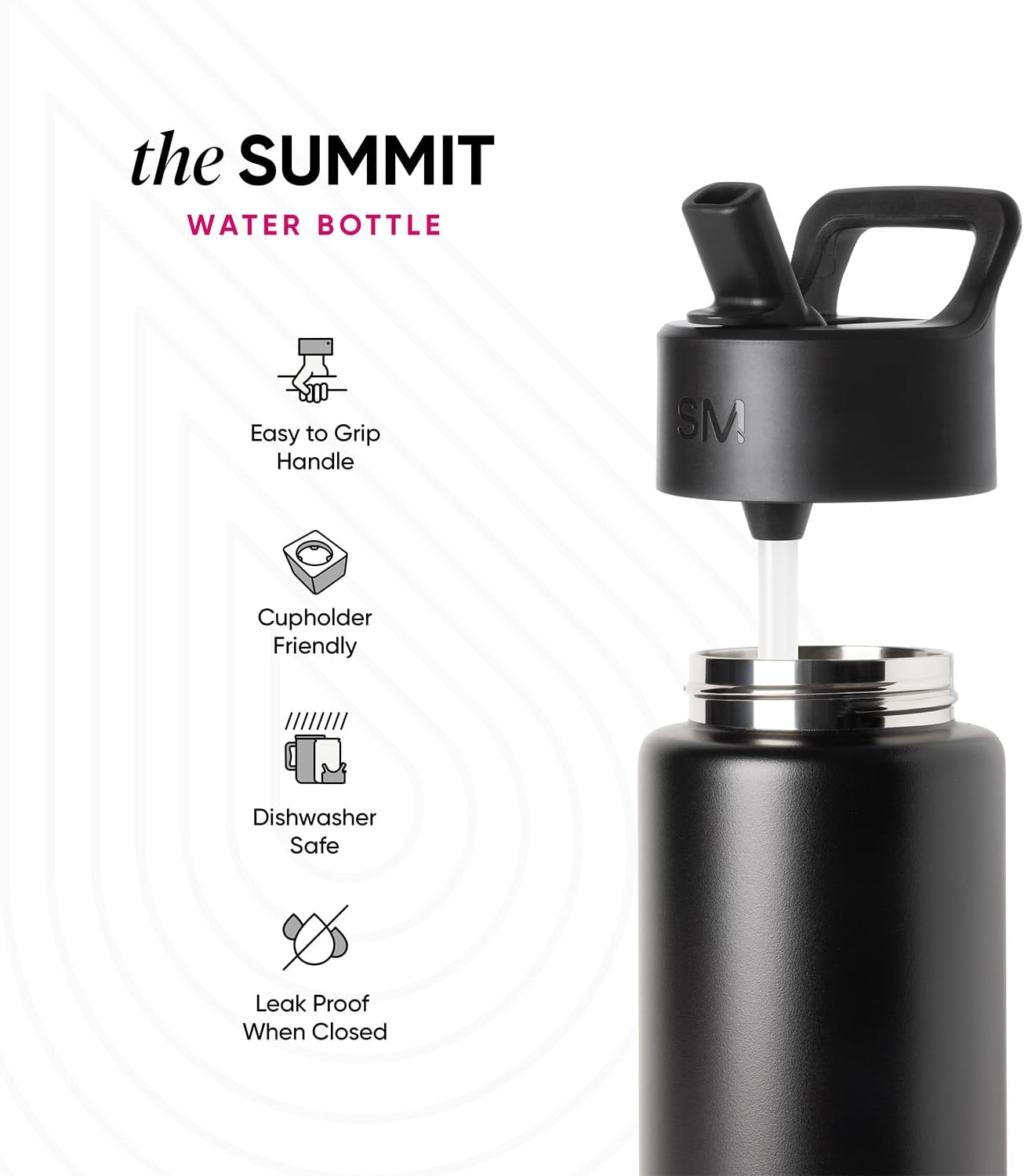 Simple Modern Kids Water Bottle with Straw Lid | 14oz Insulated Stainless Steel Kids Tumbler & Spill Proof Toddler Cup for School, Girls, Boys | Summit | Chloe Floral - Colors B