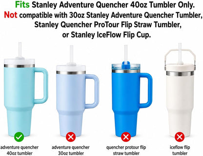 Replacement Straw Compatible with 40 oz Stanley Quencher Tumbler, 12 Inch Extra Long Reusable Plastic Straws for 40 Oz Cup,Clear-6 Pack