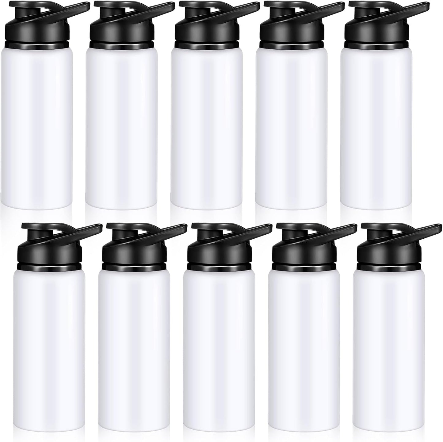 CHENGU Water Bottle Bulk 20 oz Aluminum Reusable Bottles Lightweight Snap Lid Water Cups Easy Carry Leak Proof Travel Tumbler for Gym Sports Camping Hiking Fishing