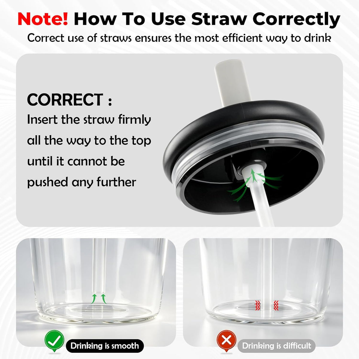 40oz Glass Tumbler with Flip Straw Lid, Handle, Silicone Sleeve, Black | Leakproof Lid, Fits Car Cup Holder Glass for Iced Coffee, Water, Cold Drinks, Travel, Outdoor, Partys&Home