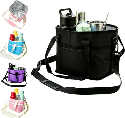 Drink Carrier Bag, Water Bottle Holder with Strap