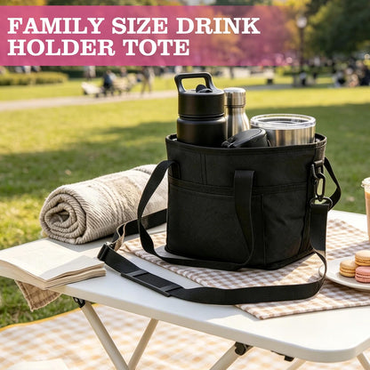 Drink Carrier Bag, Water Bottle Holder with Strap
