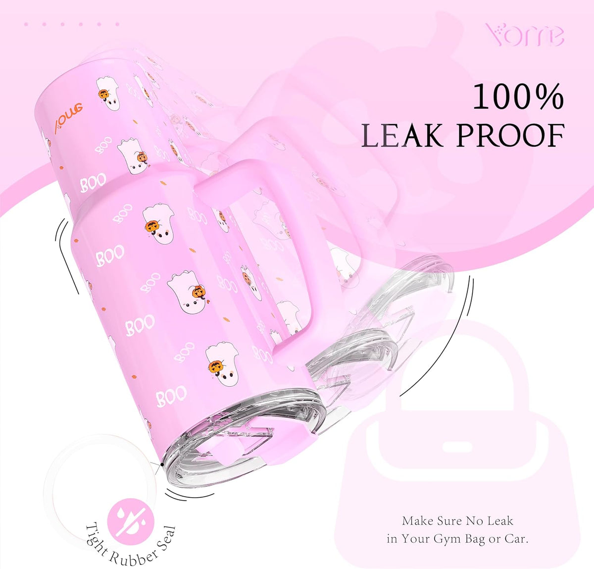 YOME 40oz Mom Tumbler with Handle and Flip Straw | Stainless Steel Best Mom Ever Gifts Insulated Water Bottle | Keeps Drinks Cold | Dishwasher Safe | Cupholder Friendly | Gym Travel Yoga