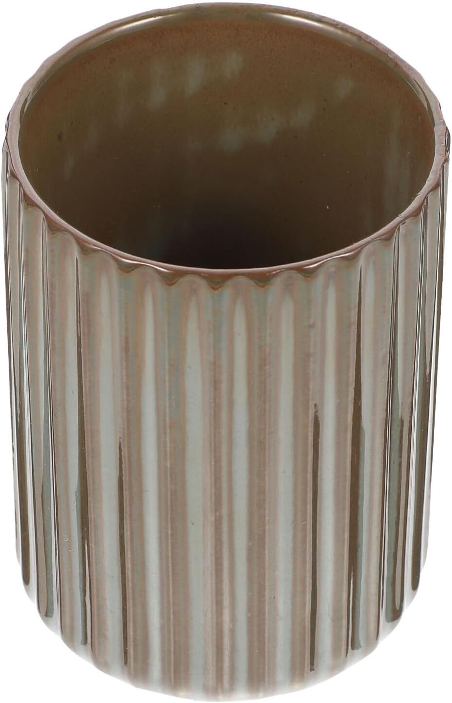 Vintage Milk Cup Retro Striped Water Mug Ceramic Tumbler No Handle Beverage Cup for Tea Coffee Milk Office Use 3.81 X 2.83 X 2.83 in
