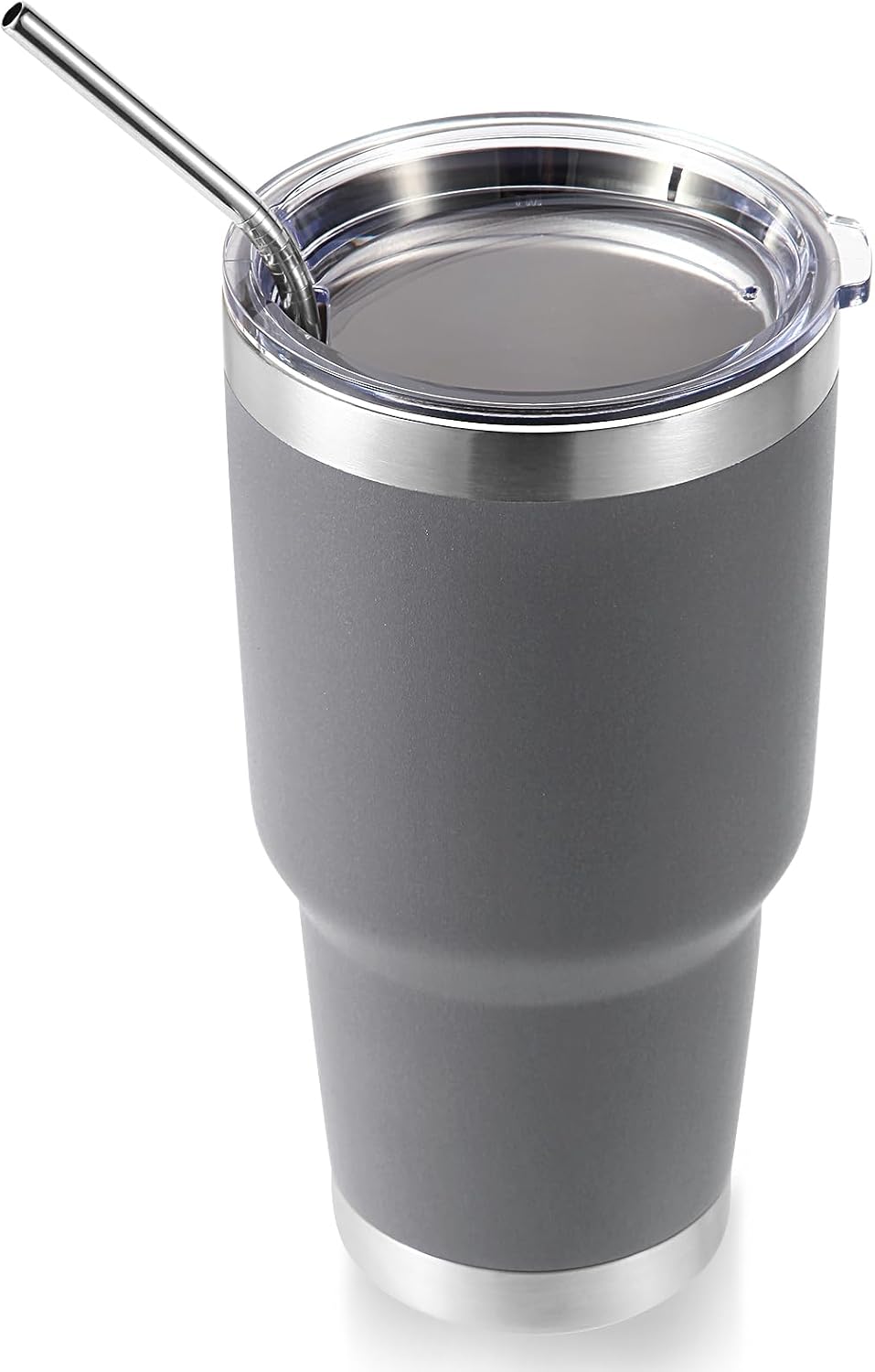 Volhoply 30oz Insulated Tumbler with Lid and Straw, Double Wall Inner & Outer 304 Stainless Steel Coffee Cup, Travel Mug Reusable Thermal Cup for Cold & Hot Drinks (Army Green)