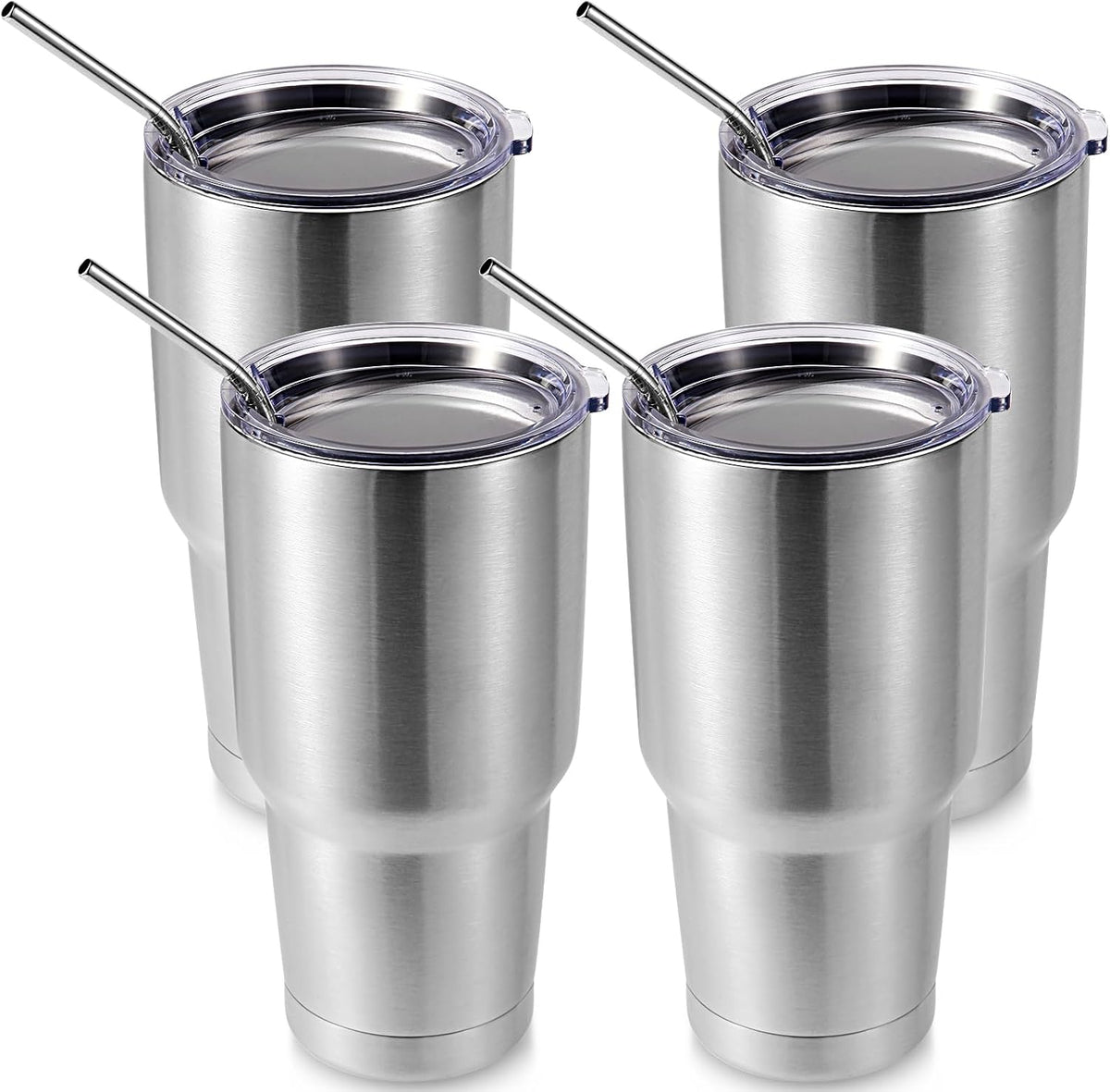 Volhoply 30oz Insulated Tumbler with Lid and Straw, Double Wall Inner & Outer 304 Stainless Steel Coffee Cup, Travel Mug Reusable Thermal Cup for Cold & Hot Drinks (Army Green)