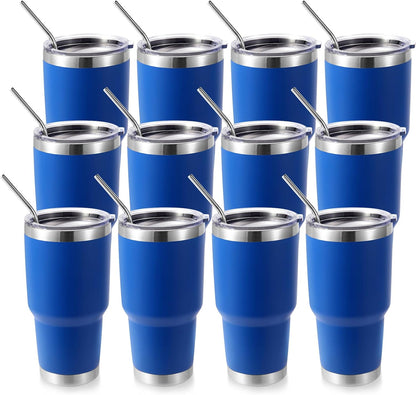 Volhoply 30oz Insulated Tumbler with Lid and Straw, Double Wall Inner & Outer 304 Stainless Steel Coffee Cup, Travel Mug Reusable Thermal Cup for Cold & Hot Drinks (Army Green)