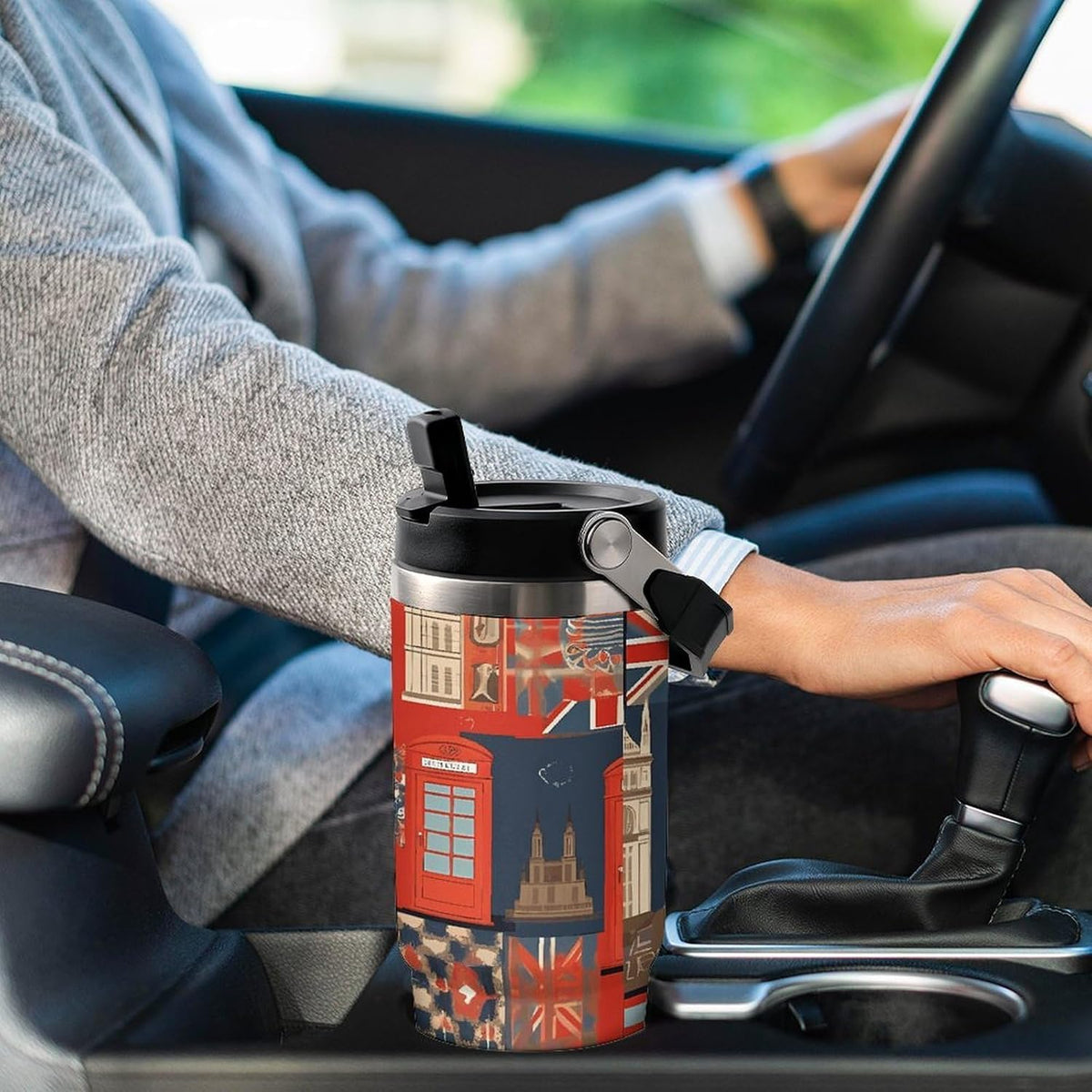 30oz Insulated Tumbler with Straw Leak-proof Car Cup Gifts for Women Men