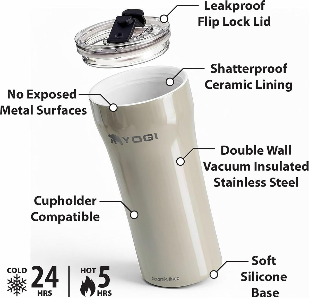 YOGI Elements 16oz Tumbler - Sandstone