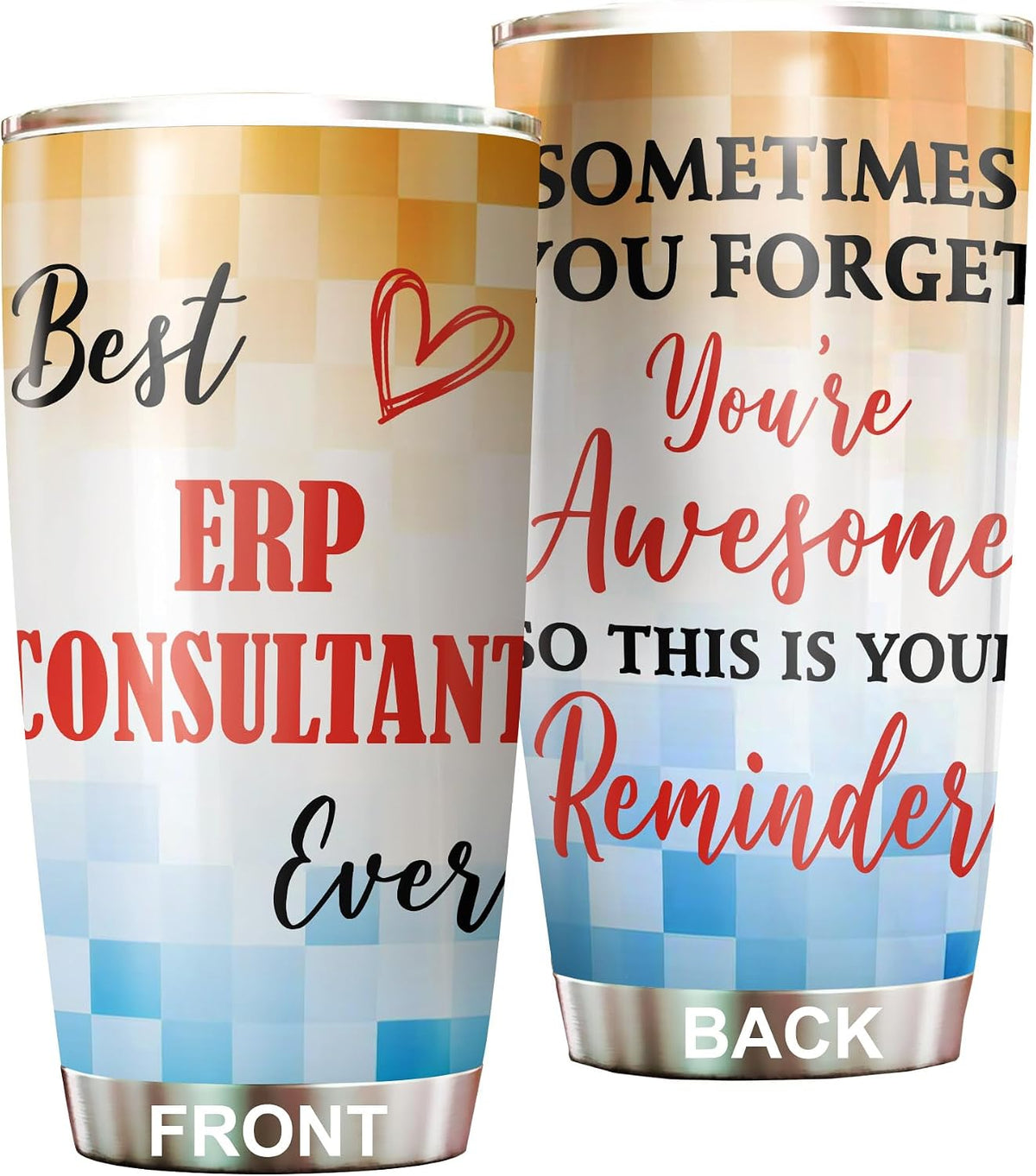 Best Caterer Ever Tumbler Stainless Steel 20oz, Office Gifts Women Men Work Friends Coworker, Driking Coffee Cup For Birthday Christmas - Colors F