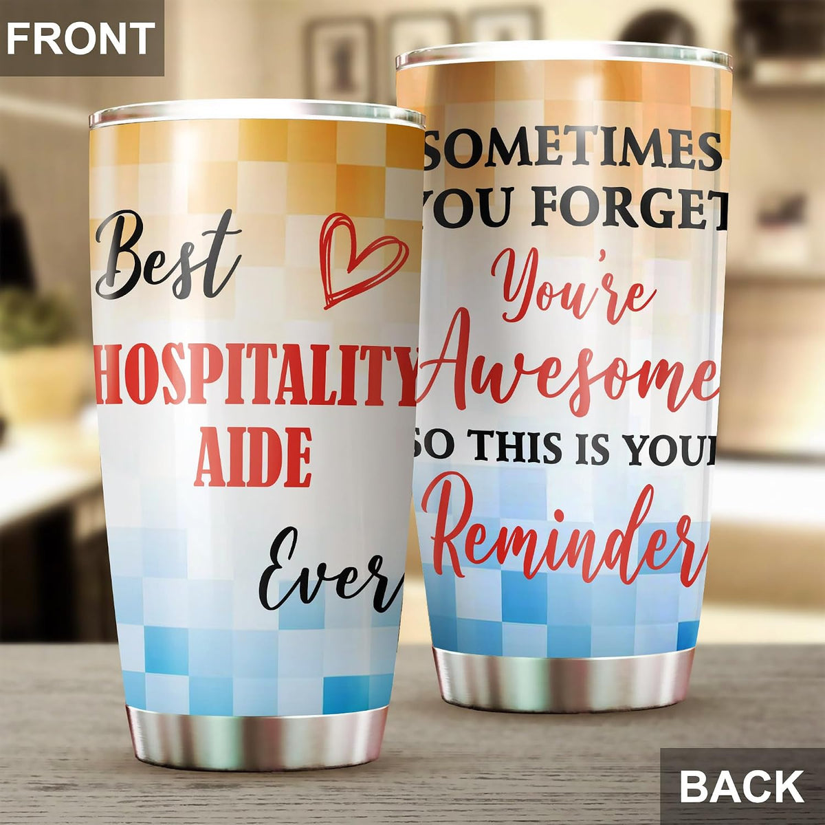 Best Caterer Ever Tumbler Stainless Steel 20oz, Office Gifts Women Men Work Friends Coworker, Driking Coffee Cup For Birthday Christmas - Colors F