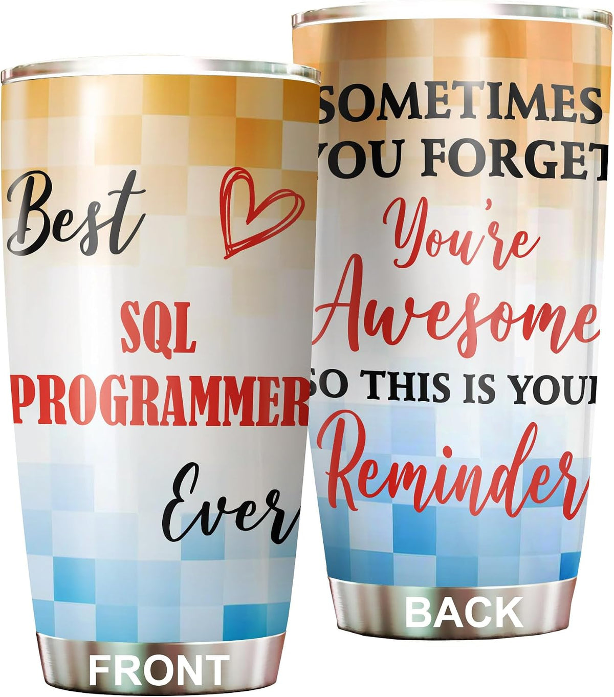 Best Caterer Ever Tumbler Stainless Steel 20oz, Office Gifts Women Men Work Friends Coworker, Driking Coffee Cup For Birthday Christmas - Colors F