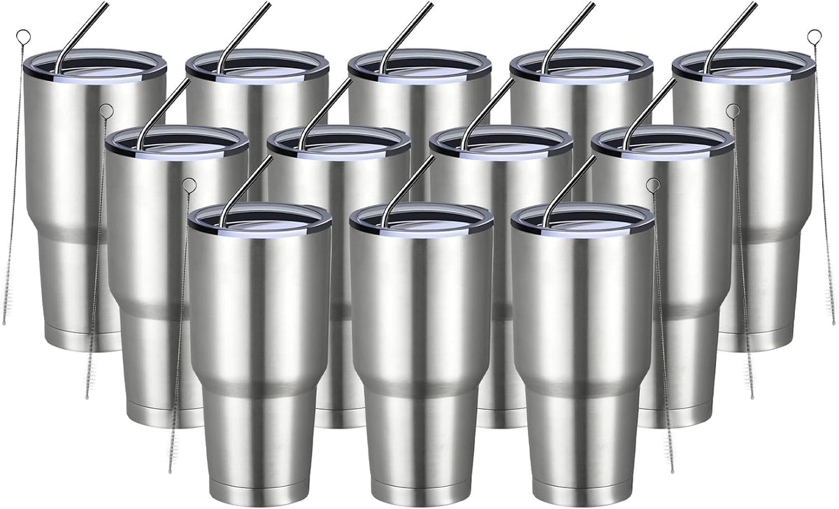 30oz Tumbler Double Wall Vacuum Insulated Travel Mug, Stainless Steel Tumbler with Lid, Durable Powder Coated Insulated Coffee Cup for Cold & Hot Drinks (Black,1 PACK)