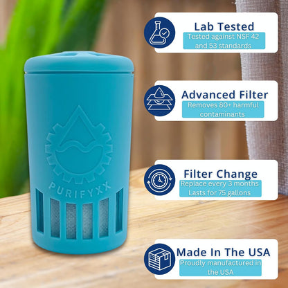 HydroBottle | Stainless Steel Filtered Water Bottle, 24 oz | BPA-Free, Removes Lead, Chlorine, Arsenic, VOCs | Filter Lasts 3 Months, Replaces 568 Plastic Bottles (Foam)