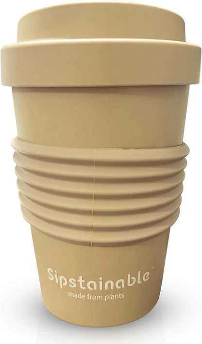16oz Coffee Mug - Insulated Reusable Coffee Tumbler - On-The-Go Travel Mug - BPA-Free, Leakproof Lid, Stylish Coffee Cup - Lightweight & Durable Mug for Drinks (Beige)