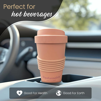 16oz Coffee Mug - Insulated Reusable Coffee Tumbler - On-The-Go Travel Mug - BPA-Free, Leakproof Lid, Stylish Coffee Cup - Lightweight & Durable Mug for Drinks (Beige)