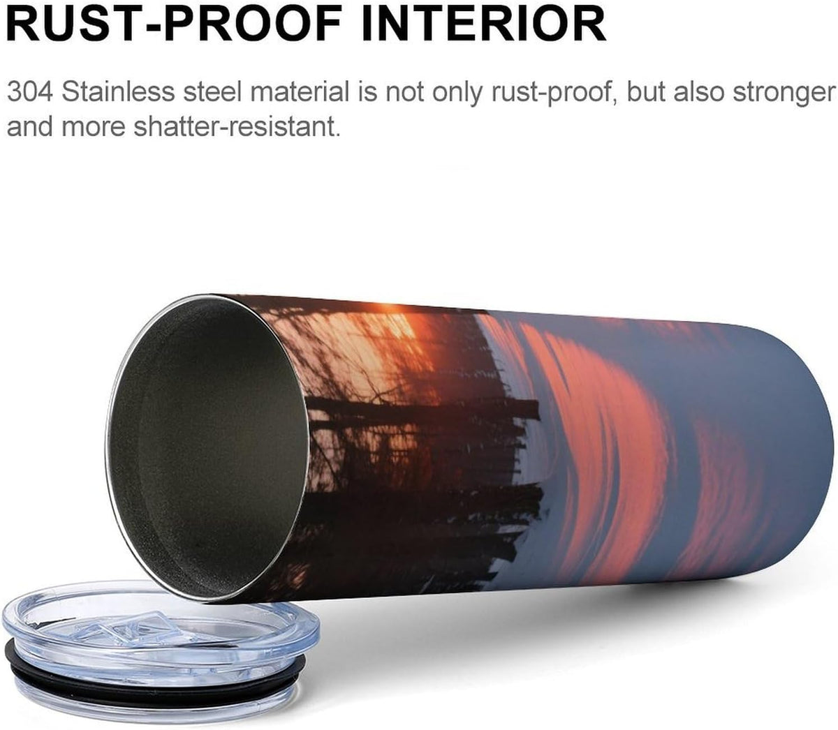 Dusk Car Cup 20 Oz, Travel Coffee Tumbler - Leakproof Insulated,Reusable Water Bottle with Lid And Straw