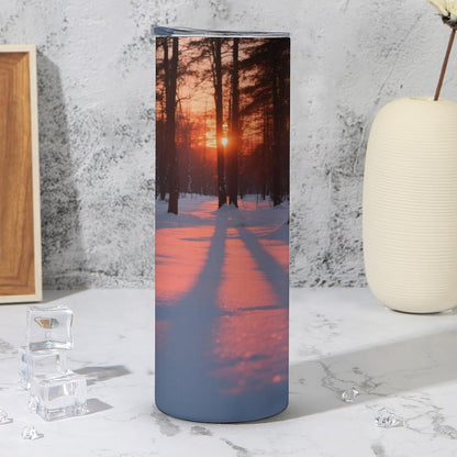 Dusk Car Cup 20 Oz, Travel Coffee Tumbler - Leakproof Insulated,Reusable Water Bottle with Lid And Straw