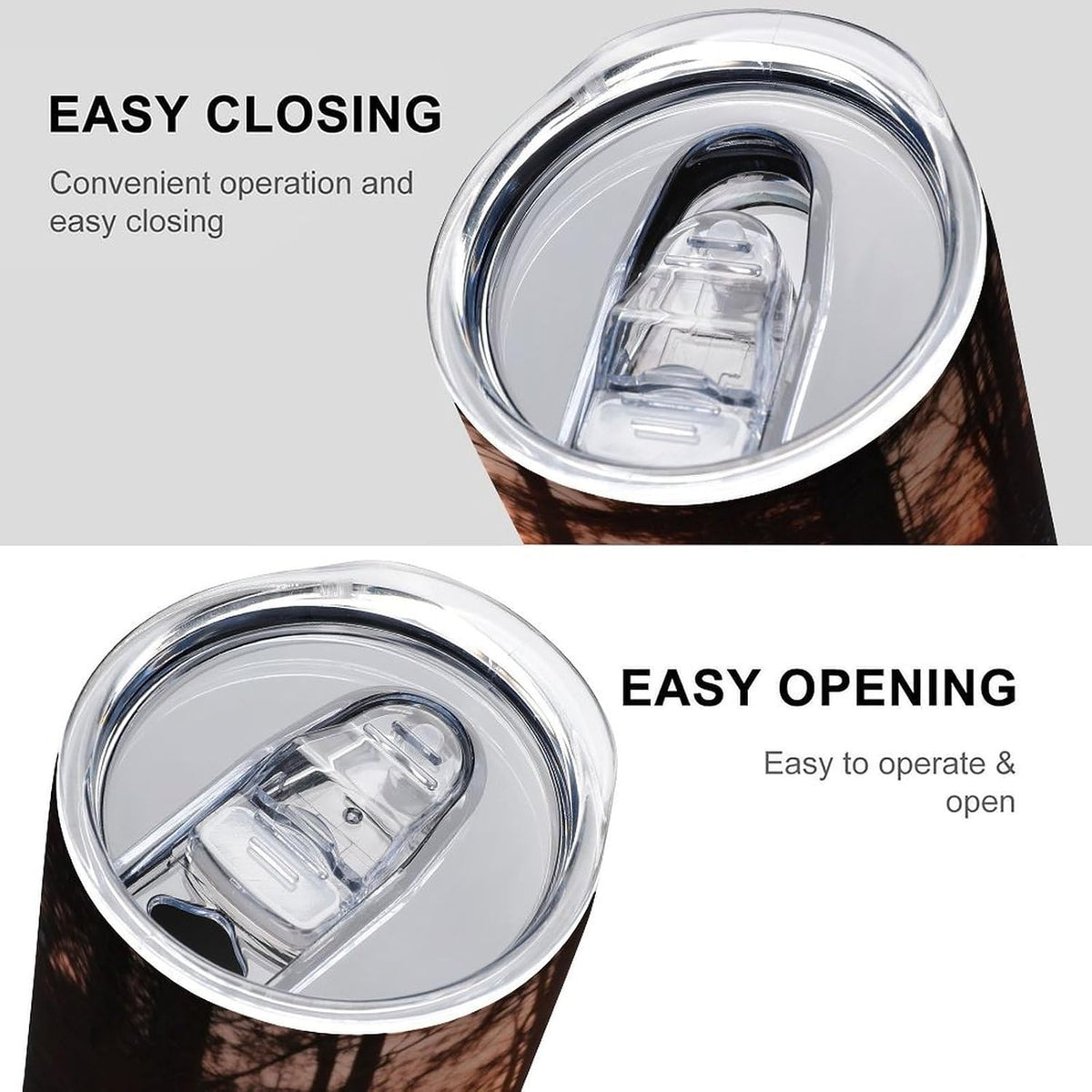 Dusk Car Cup 20 Oz, Travel Coffee Tumbler - Leakproof Insulated,Reusable Water Bottle with Lid And Straw