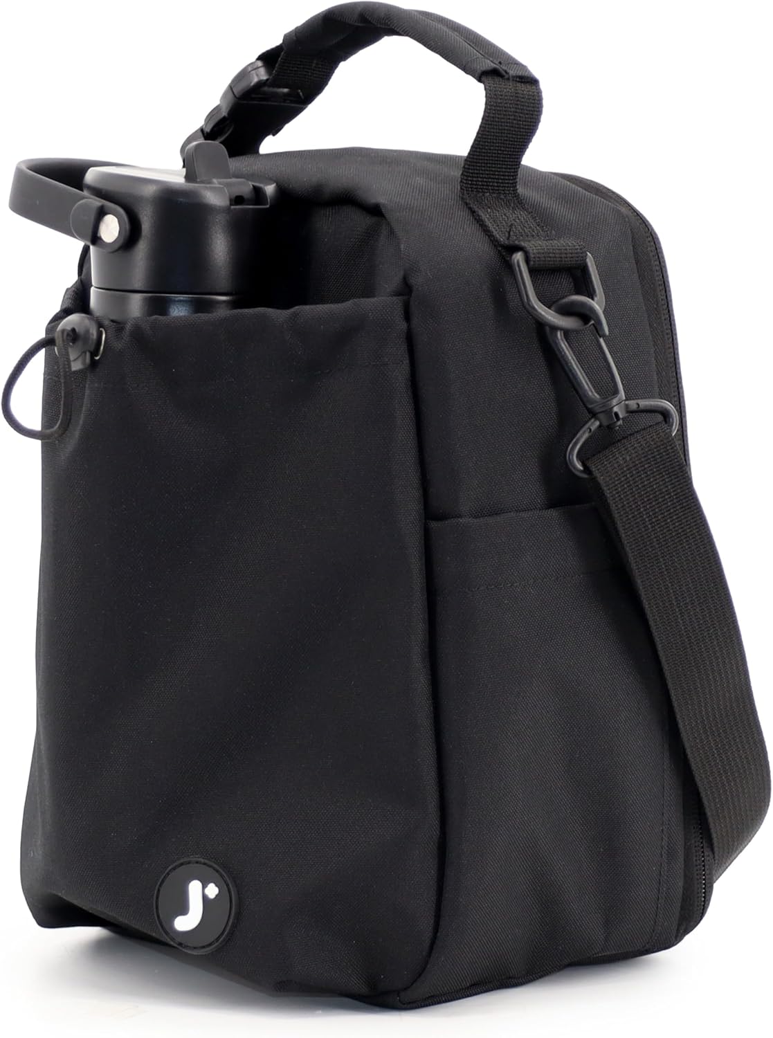 Cole Insulated Lunch Bag with Water Bottle Holder. 40oz Water Bottle Carrier Compatible w/ 40 oz Owala/Stanley Cups. Tall Thermal Crossbody Lunch Box with Strap, Olive Green