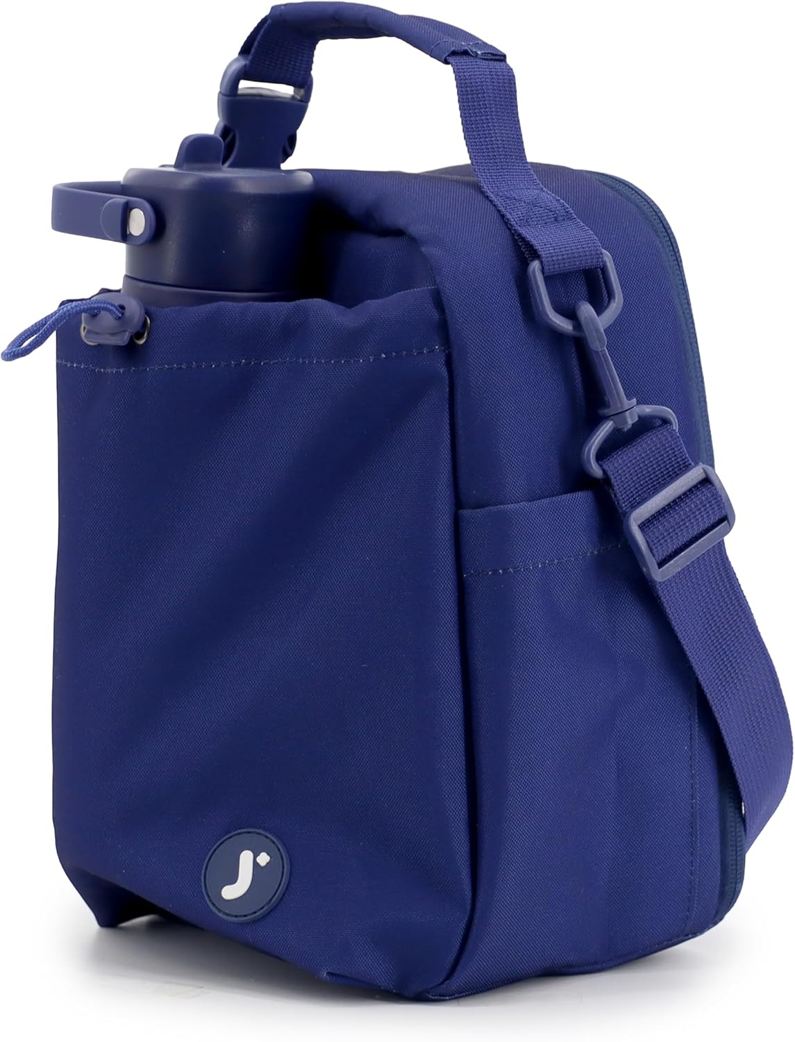 Cole Insulated Lunch Bag with Water Bottle Holder. 40oz Water Bottle Carrier Compatible w/ 40 oz Owala/Stanley Cups. Tall Thermal Crossbody Lunch Box with Strap, Olive Green