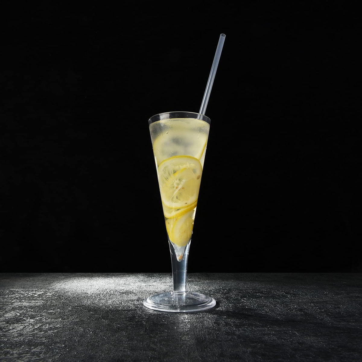 12-Pack Reusable Clear Plastic Straws, 10.5-inch Hard Tumbler Straws