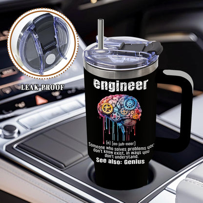 Funny Saying Tumbler 40oz, Insulated Motivational Gifts for Women Man | Minimalist Design Tumbler Leakproof, Depression Support Gift for Women Man, Fathers Day Birthday Gift for Coworker, 1 Pack