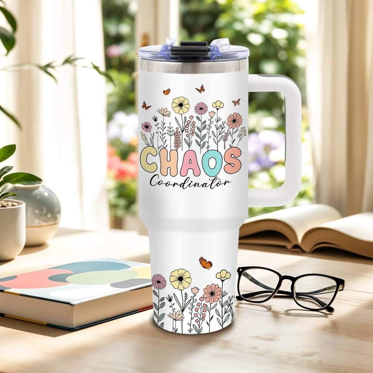 Funny Saying Tumbler 40oz, Insulated Motivational Gifts for Women Man | Minimalist Design Tumbler Leakproof, Depression Support Gift for Women Man, Fathers Day Birthday Gift for Coworker, 1 Pack
