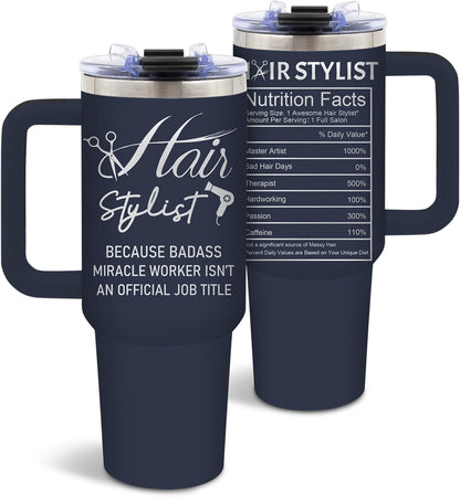 Funny Saying Tumbler 40oz, Insulated Motivational Gifts for Women Man | Minimalist Design Tumbler Leakproof, Depression Support Gift for Women Man, Fathers Day Birthday Gift for Coworker, 1 Pack