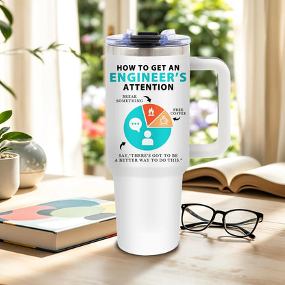 Funny Saying Tumbler 40oz, Insulated Motivational Gifts for Women Man | Minimalist Design Tumbler Leakproof, Depression Support Gift for Women Man, Fathers Day Birthday Gift for Coworker, 1 Pack