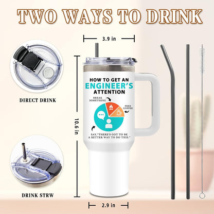 Funny Saying Tumbler 40oz, Insulated Motivational Gifts for Women Man | Minimalist Design Tumbler Leakproof, Depression Support Gift for Women Man, Fathers Day Birthday Gift for Coworker, 1 Pack