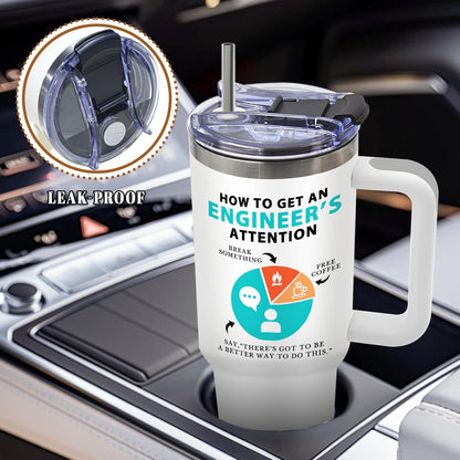 Funny Saying Tumbler 40oz, Insulated Motivational Gifts for Women Man | Minimalist Design Tumbler Leakproof, Depression Support Gift for Women Man, Fathers Day Birthday Gift for Coworker, 1 Pack