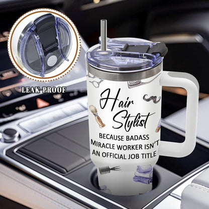 Funny Saying Tumbler 40oz, Insulated Motivational Gifts for Women Man | Minimalist Design Tumbler Leakproof, Depression Support Gift for Women Man, Fathers Day Birthday Gift for Coworker, 1 Pack