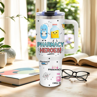 Funny Saying Tumbler 40oz, Insulated Motivational Gifts for Women Man | Minimalist Design Tumbler Leakproof, Depression Support Gift for Women Man, Fathers Day Birthday Gift for Coworker, 1 Pack