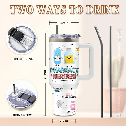 Funny Saying Tumbler 40oz, Insulated Motivational Gifts for Women Man | Minimalist Design Tumbler Leakproof, Depression Support Gift for Women Man, Fathers Day Birthday Gift for Coworker, 1 Pack
