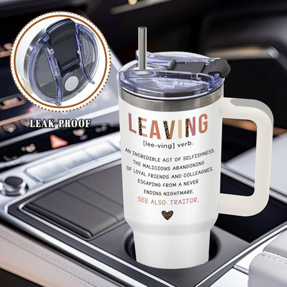 Funny Saying Tumbler 40oz, Insulated Motivational Gifts for Women Man | Minimalist Design Tumbler Leakproof, Depression Support Gift for Women Man, Fathers Day Birthday Gift for Coworker, 1 Pack