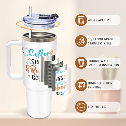 Funny Saying Tumbler 40oz, Insulated Motivational Gifts for Women Man | Minimalist Design Tumbler Leakproof, Depression Support Gift for Women Man, Fathers Day Birthday Gift for Coworker, 1 Pack