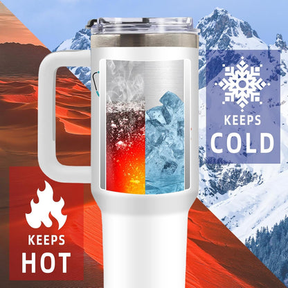 Funny Saying Tumbler 40oz, Insulated Motivational Gifts for Women Man | Minimalist Design Tumbler Leakproof, Depression Support Gift for Women Man, Fathers Day Birthday Gift for Coworker, 1 Pack