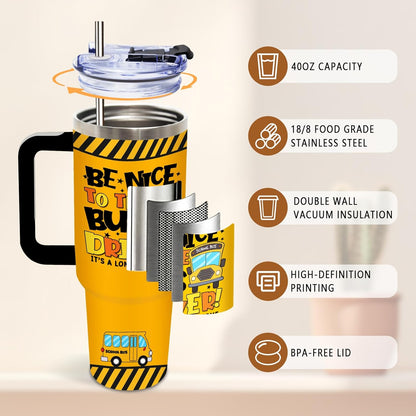 Funny Saying Tumbler 40oz, Insulated Motivational Gifts for Women Man | Minimalist Design Tumbler Leakproof, Depression Support Gift for Women Man, Fathers Day Birthday Gift for Coworker, 1 Pack
