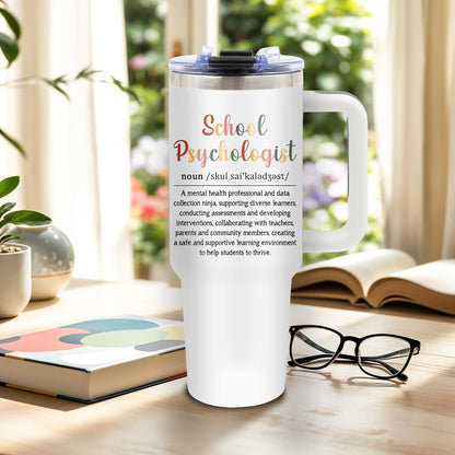 Funny Saying Tumbler 40oz, Insulated Motivational Gifts for Women Man | Minimalist Design Tumbler Leakproof, Depression Support Gift for Women Man, Fathers Day Birthday Gift for Coworker, 1 Pack