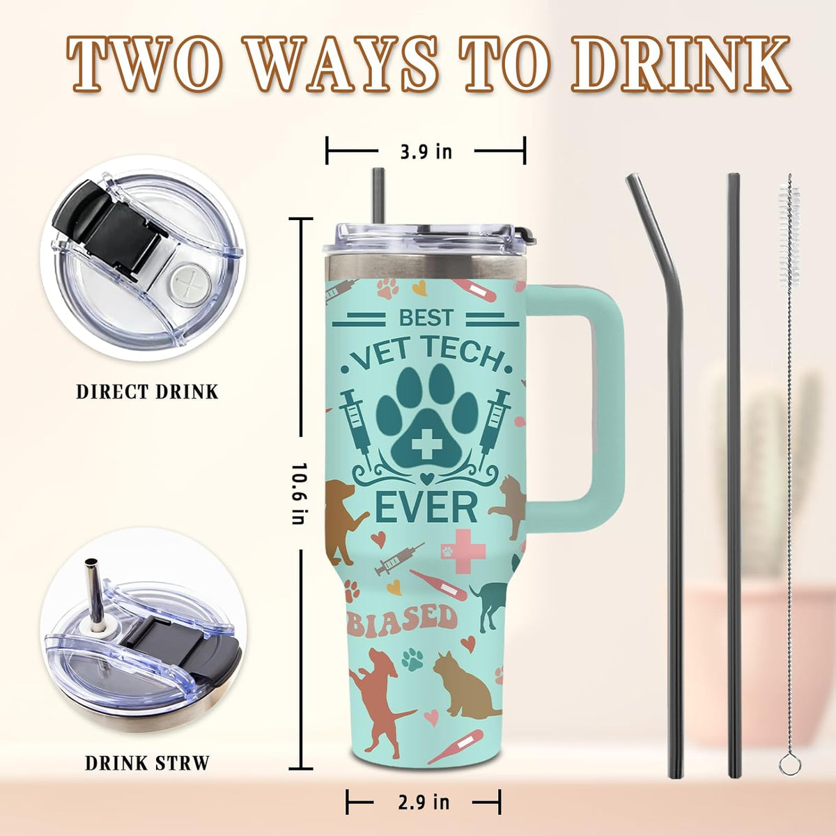 Funny Saying Tumbler 40oz, Insulated Motivational Gifts for Women Man | Minimalist Design Tumbler Leakproof, Depression Support Gift for Women Man, Fathers Day Birthday Gift for Coworker, 1 Pack