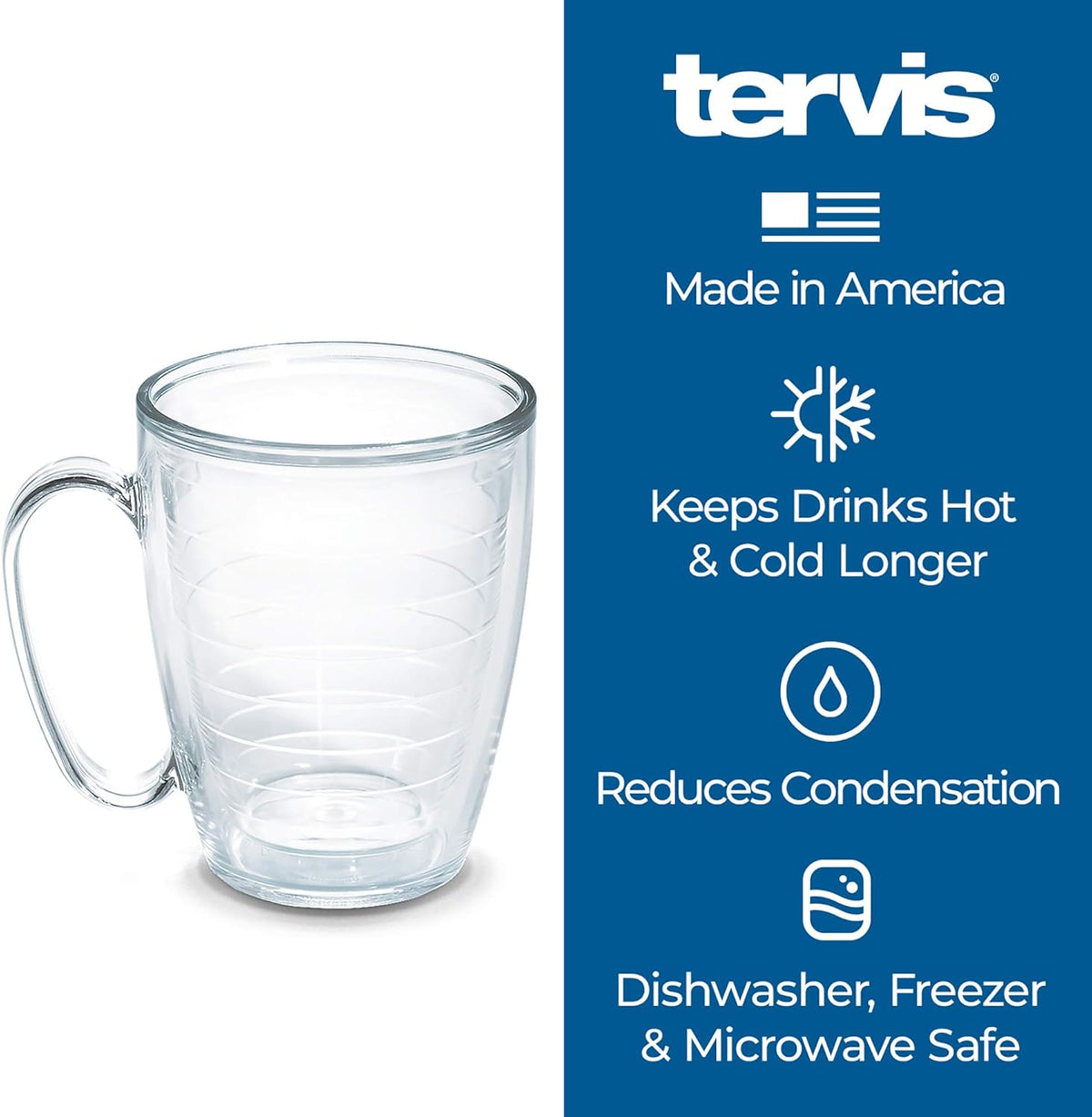 Tervis Made in USA Double Walled University of Alabama Crimson Tide Insulated Tumbler Cup Keeps Drinks Cold & Hot, 16oz Mug, Emblem - Colors D