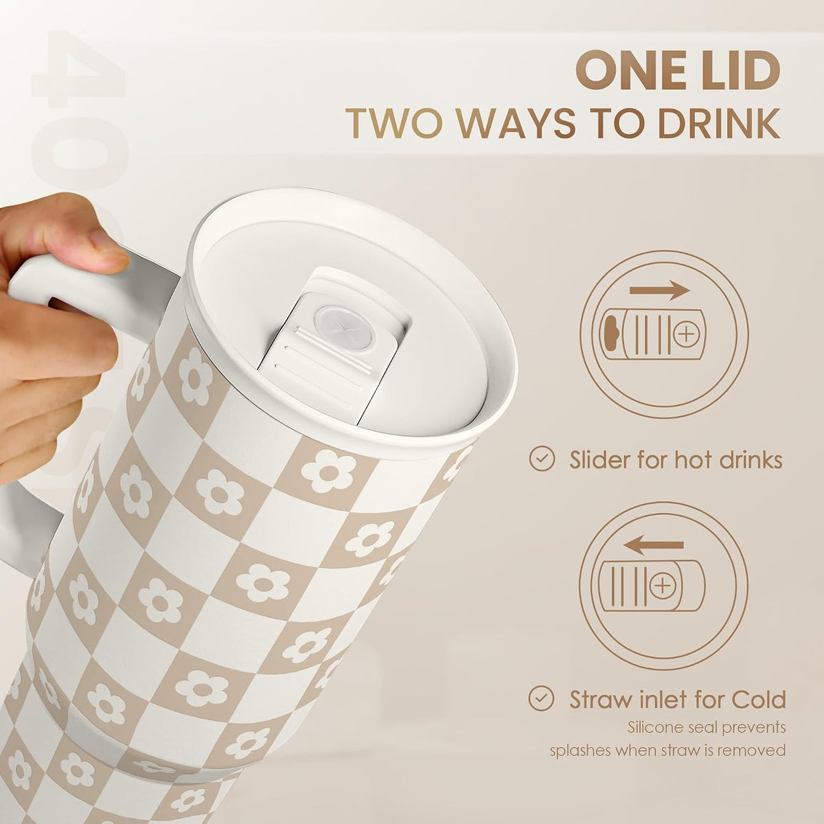 Pickleball 40oz Tumbler With Handle and Straw, Pickleball Queen Insulated Stainless Steel Travel Coffee Mug for Women Girls Players, Gift Idea for Birthday Christmas Mothers Day