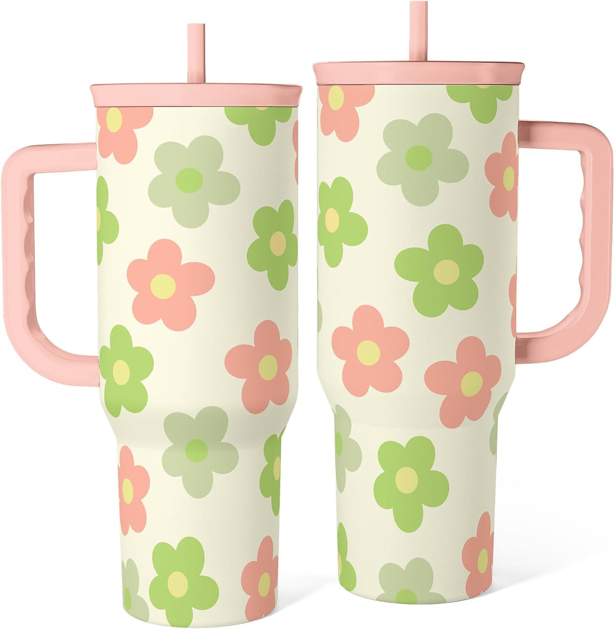 Pickleball 40oz Tumbler With Handle and Straw, Pickleball Queen Insulated Stainless Steel Travel Coffee Mug for Women Girls Players, Gift Idea for Birthday Christmas Mothers Day