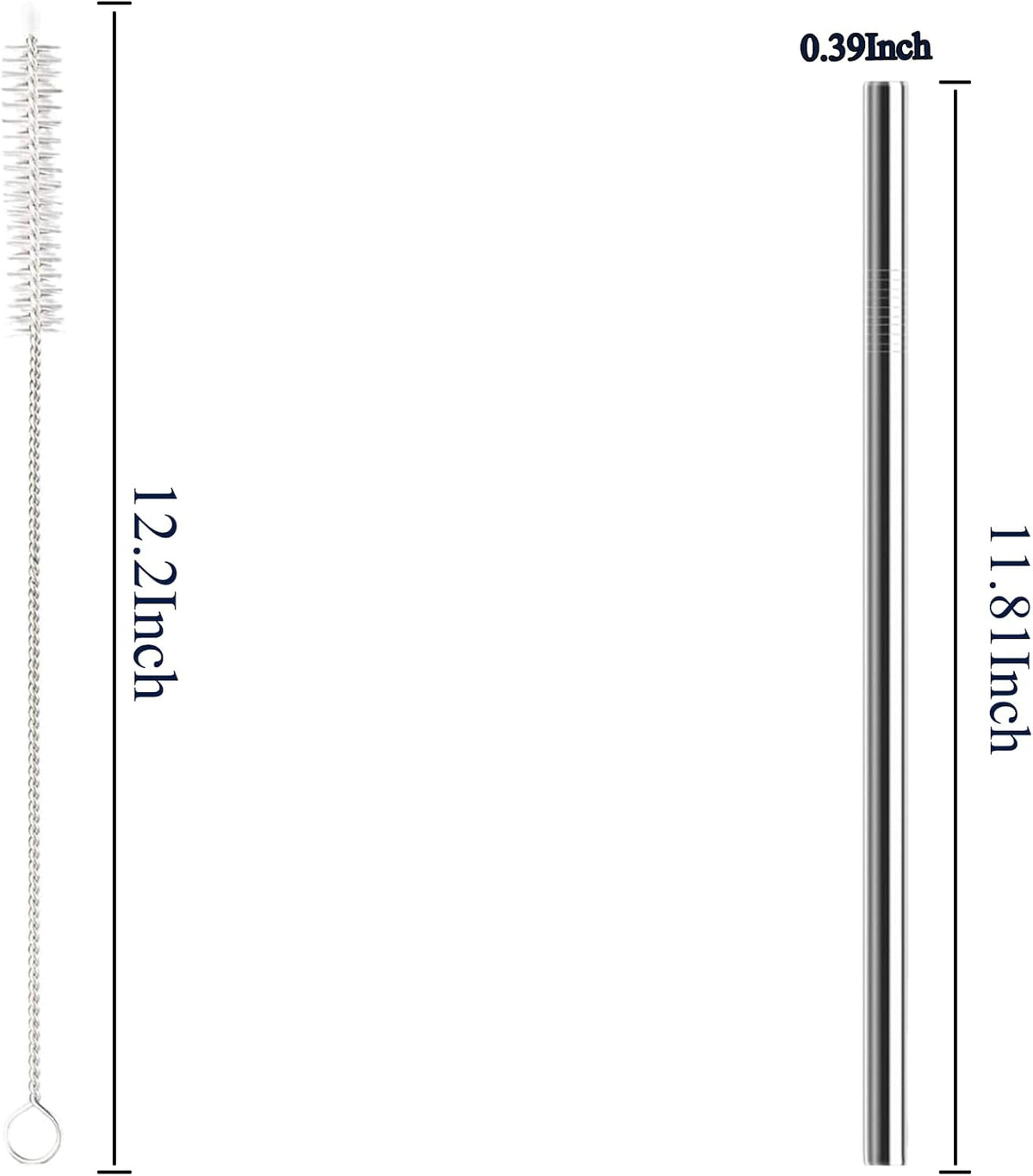 6 Pack Stainless Steel Straw Replacement 40 oz and 30ozfor Stanley Tumbler，6 Straight Reusable Straws with 2 Cleaning Brush Compatible with Stanley 40oz Stanley Cup Tumbler