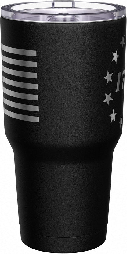 Born To Fish - Forced To Work - Fishing Travel Mug - American Flag Coffee Travel Mug - Dad Fishing Tumbler - Double Insulated Tumbler - 30 oz - Colors B