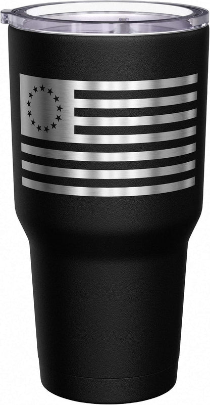 Born To Fish - Forced To Work - Fishing Travel Mug - American Flag Coffee Travel Mug - Dad Fishing Tumbler - Double Insulated Tumbler - 30 oz - Colors B