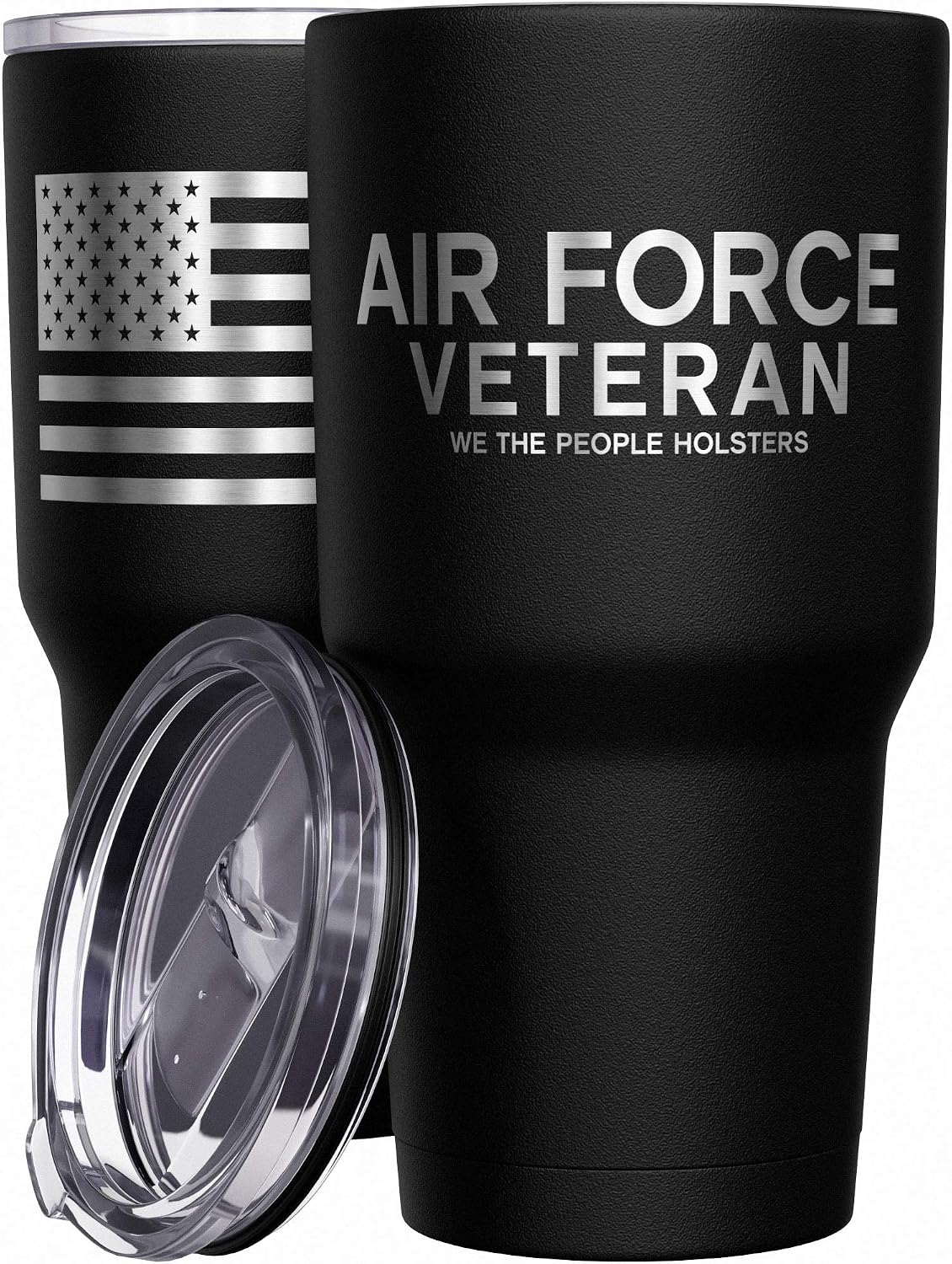 Born To Fish - Forced To Work - Fishing Travel Mug - American Flag Coffee Travel Mug - Dad Fishing Tumbler - Double Insulated Tumbler - 30 oz - Colors B