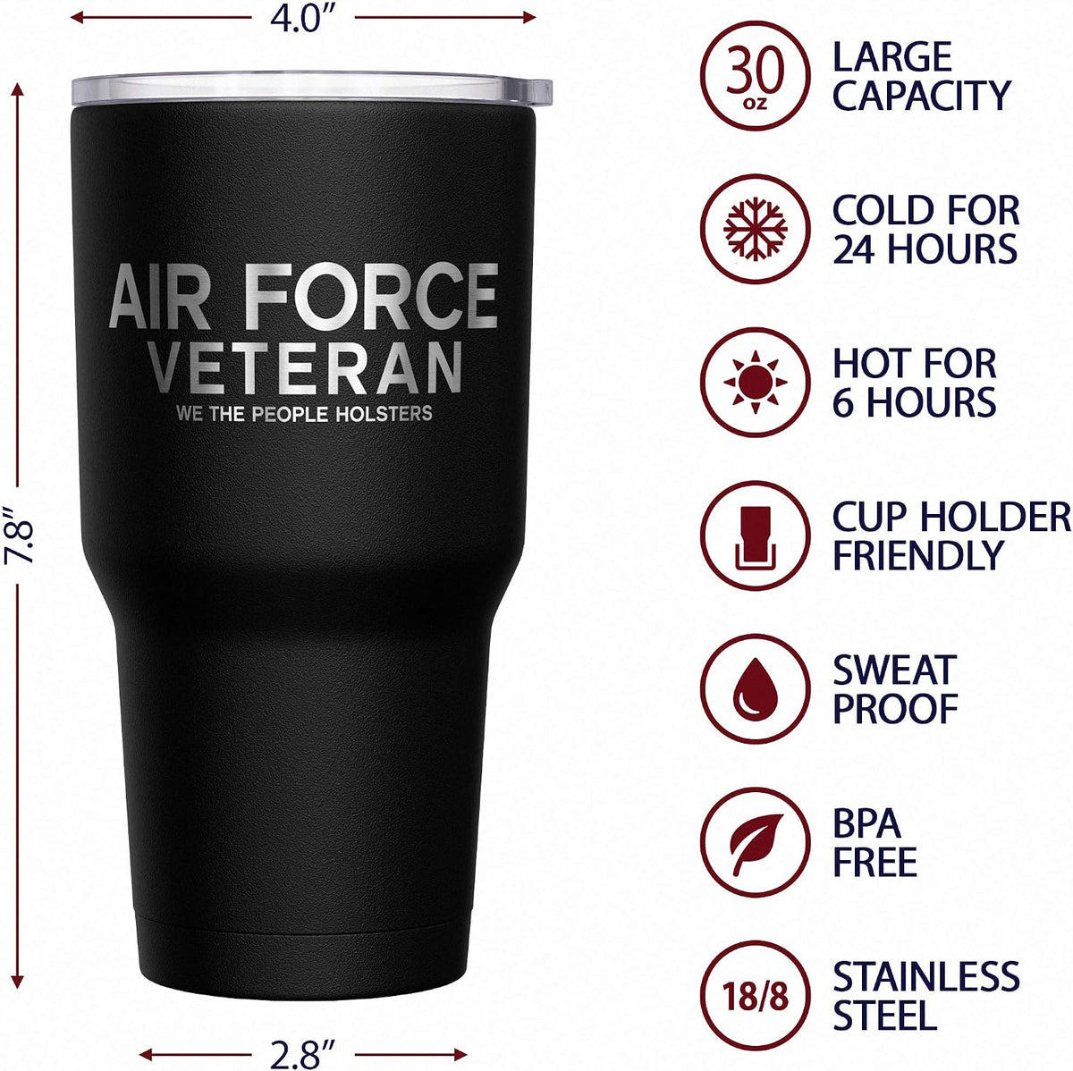 Born To Fish - Forced To Work - Fishing Travel Mug - American Flag Coffee Travel Mug - Dad Fishing Tumbler - Double Insulated Tumbler - 30 oz - Colors B