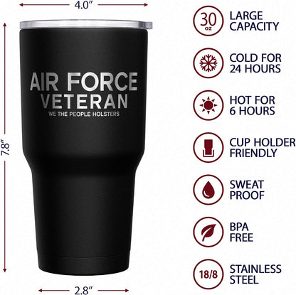 Born To Fish - Forced To Work - Fishing Travel Mug - American Flag Coffee Travel Mug - Dad Fishing Tumbler - Double Insulated Tumbler - 30 oz - Colors B